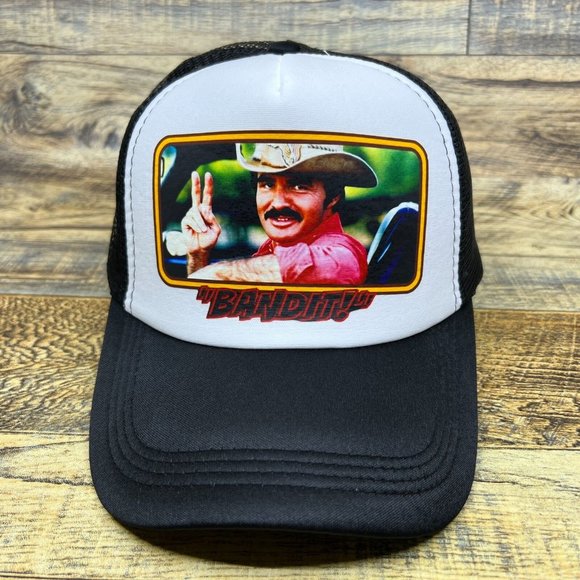Smokey and the Bandit Mens Trucker Hat Black Snapback Burt Reynolds Ball Cap - Picture 2 of 8